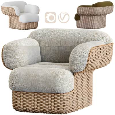 GUBI现代户外单人沙发